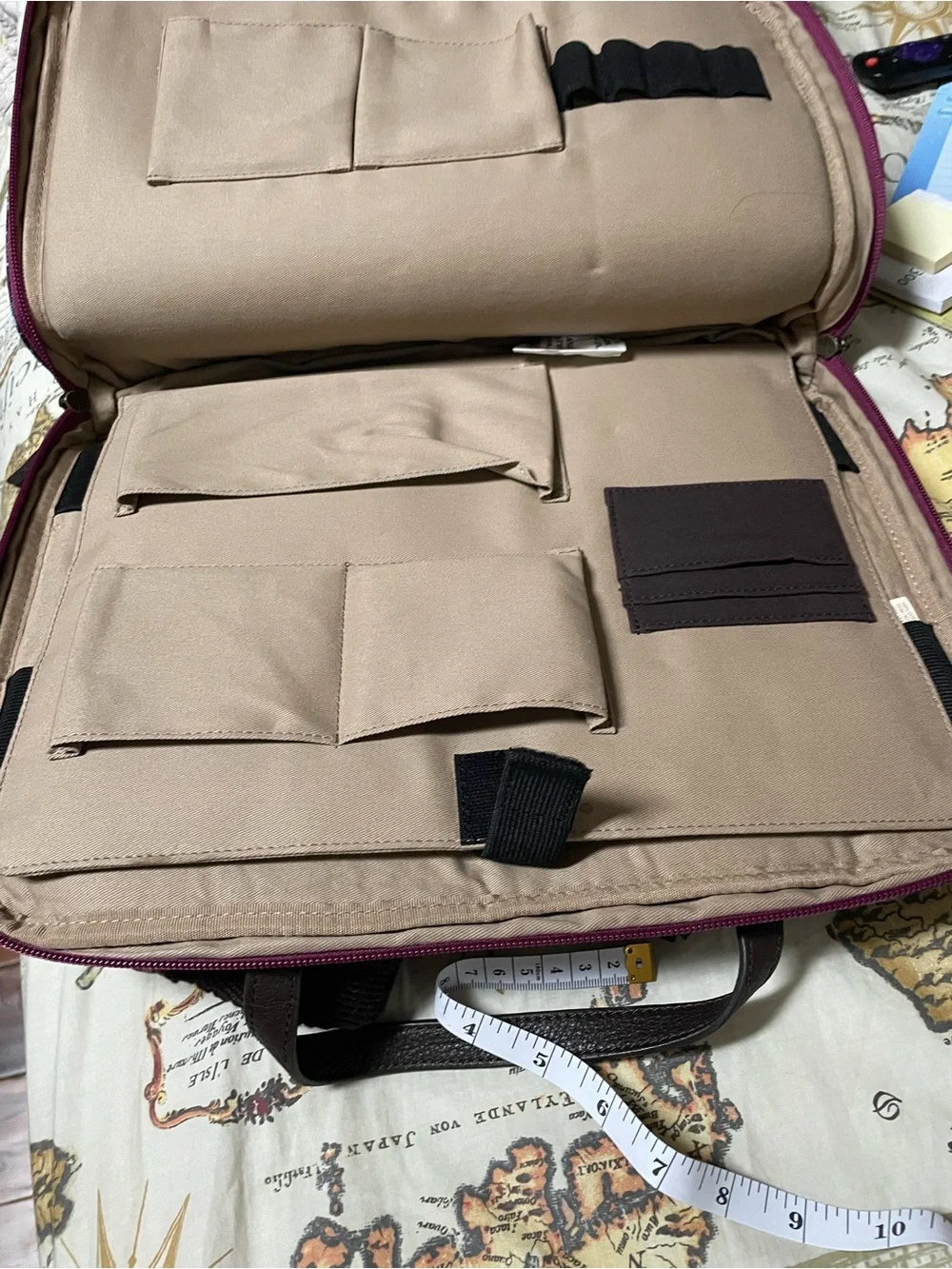 Lucky Brand Navy Floral Canvas Laptop Messenger Bag
